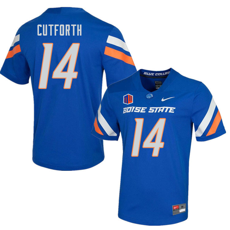 Men-Youth #14 Max Cutforth Boise State Broncos College Football Jerseys Stitched Sale-Royal